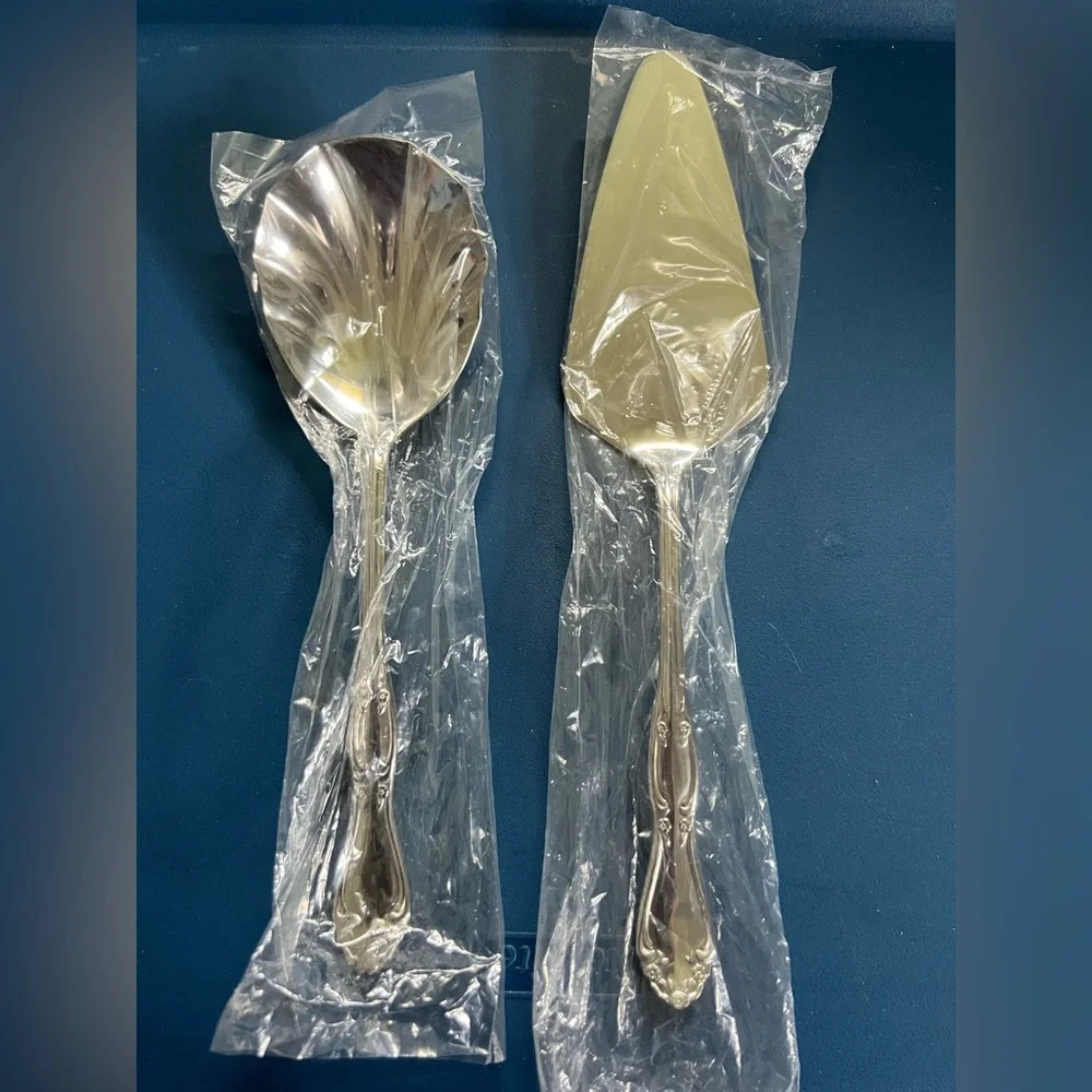 Silverplate Serving Utensil Set - pair